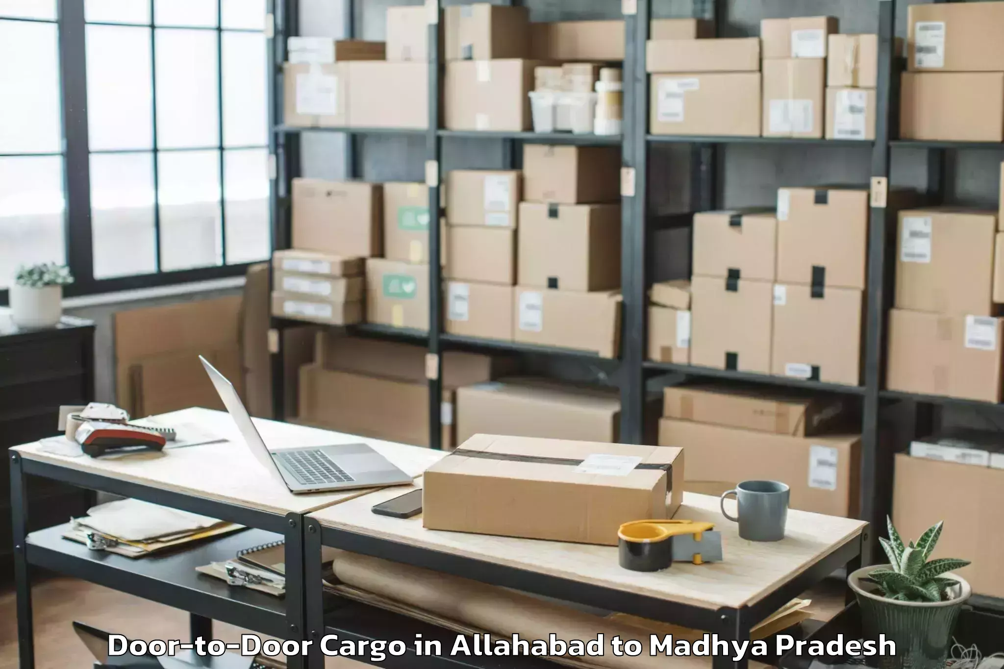 Affordable Allahabad to Chanderi Door To Door Cargo